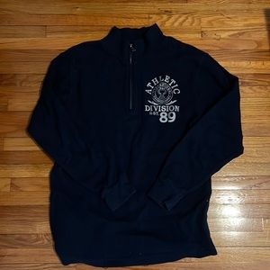 boys navy blue quarter zip sweater